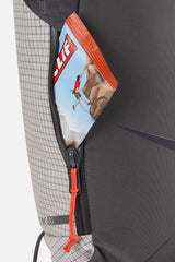 Rab Latok 20L Mountain Pack in Pewter/Graphene - Harness Pocket Detail