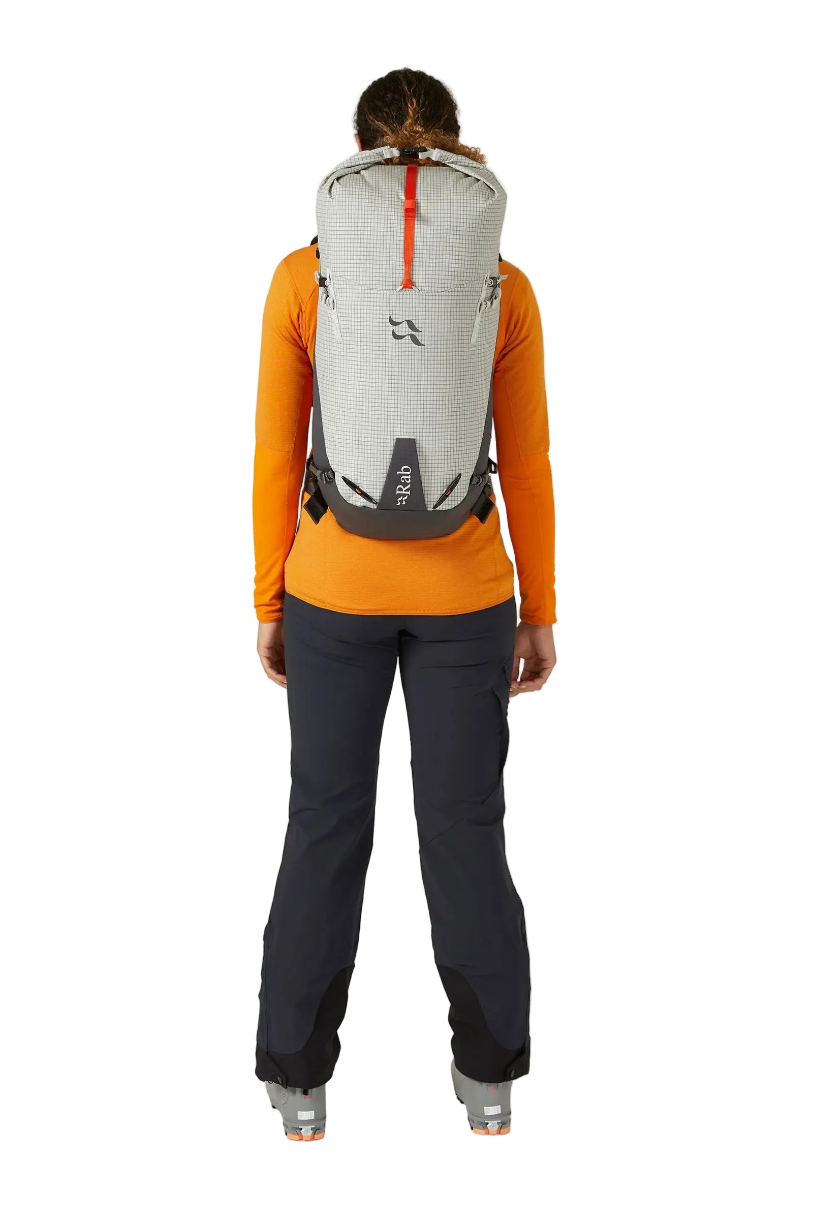 Rab Latok 28L Mountain Pack in Pewter - Model Back View Full Length