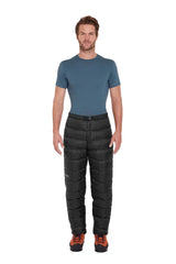 Rab Men's Argon Down Pants in Black - On Model Full Length