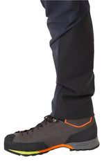 Rab Men's Ascendor AS Climbing Softshell Pants in Ebony - hem detail