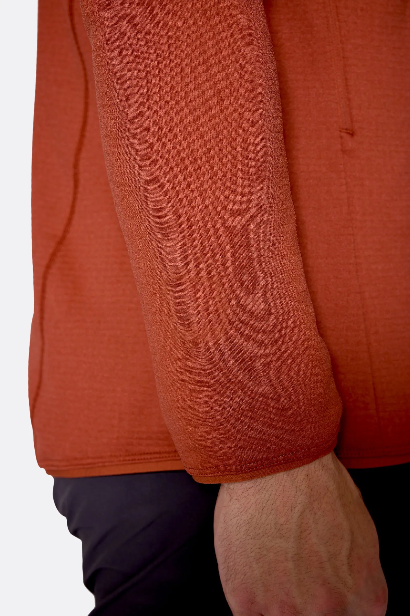 Rab Men's Ascendor Hoody in Tuscan Red - fabric texture detail