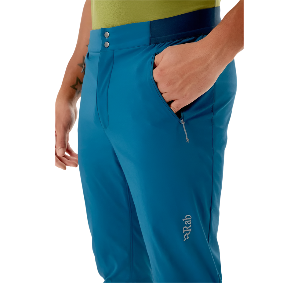 Rab Men's Ascendor Light Pants in Blue (styling reference) - Pocket Detail