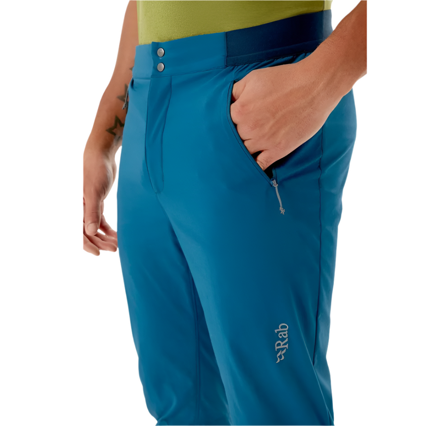 Rab Men's Ascendor Light Pants in Blue (styling reference) - Pocket Detail