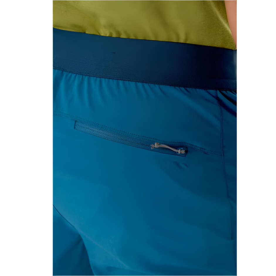 Rab Men's Ascendor Light Pants in Blue (styling reference) - Waistband Detail