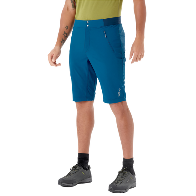 Rab Men's Ascendor Light Shorts in Ink - Worn