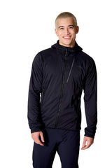 Rab Men's Ascendor Summit Hoody in Black - front, worn