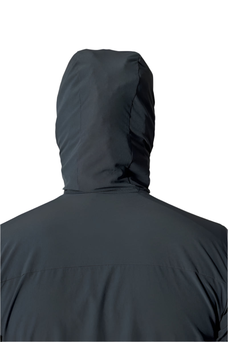 Rab Men's Borealis Hooded Jacket in Beluga - hood detail, back