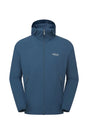 Rab Men's Borealis Hooded Jacket in Tempest Blue - front