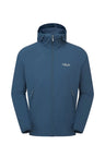 Rab Men's Borealis Hooded Jacket in Tempest Blue - front