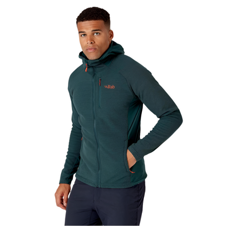 Rab Men's Capacitor Hoody in Pine - worn