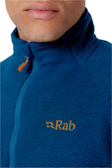 Rab Men's Capacitor Pull-On in Tempest Blue - collar detail