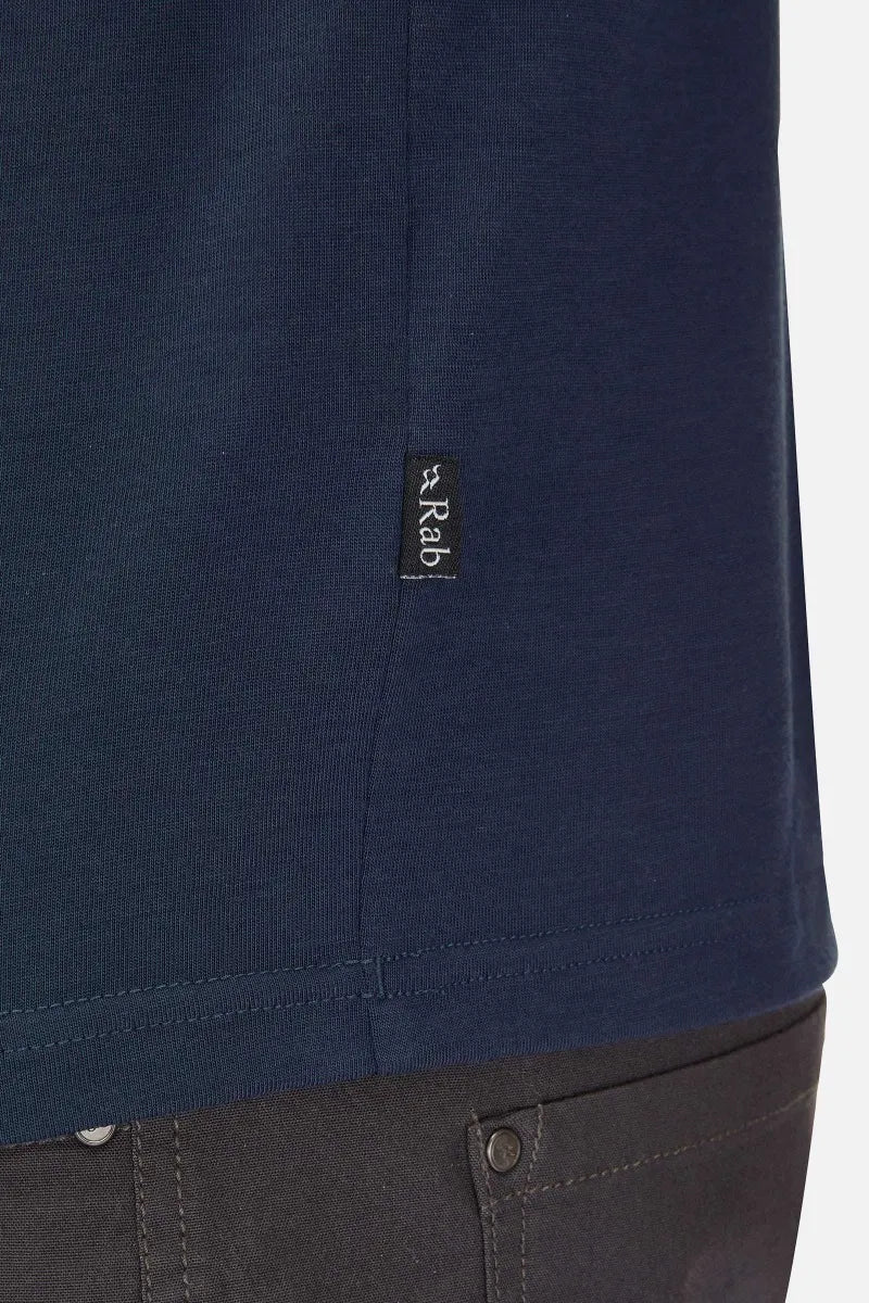 Rab Men's Crimp Logo Tee - hem label detail