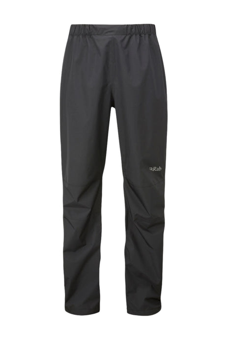 Rab Men's Downpour Eco Waterproof Full Zip Pants in Black - front