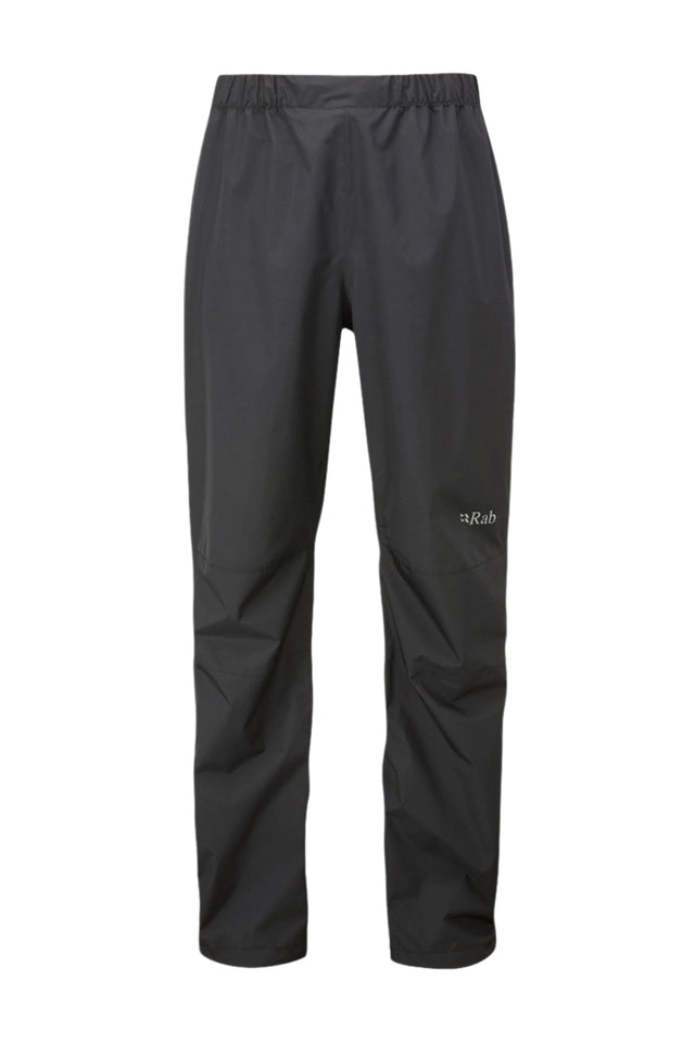 Rab Men's Downpour Eco Waterproof Full Zip Pants in Black - front