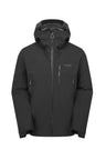 Rab Men's Downpour Mountain Waterproof Jacket in Black - front