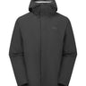 Rab Men's Downpour Waterproof Jacket in Black - front