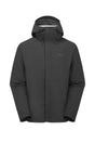 Rab Men's Downpour Waterproof Jacket in Black - front