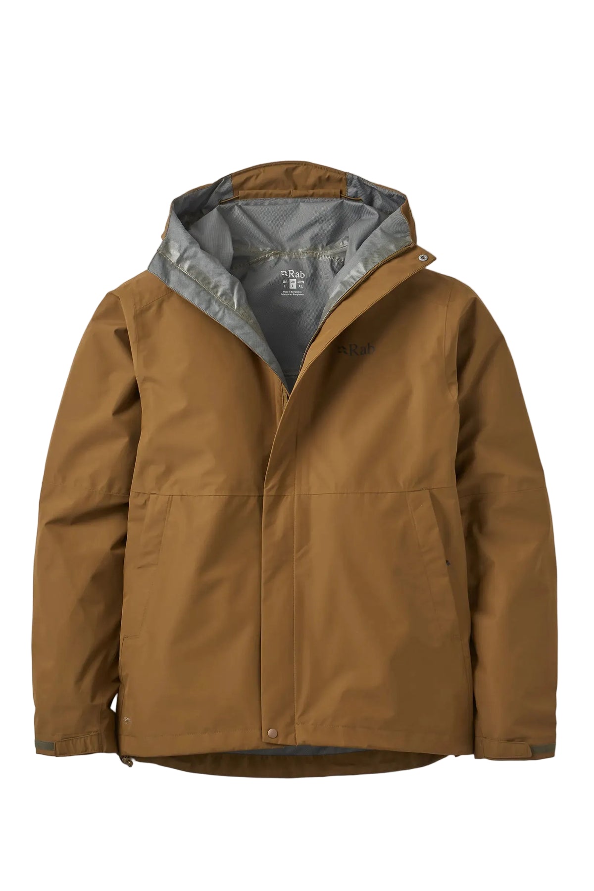 Rab Men's Downpour Waterproof Jacket in Oak - front