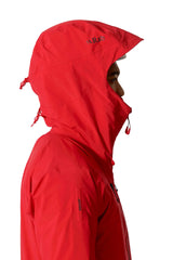 Rab Men's Firewall Guide Waterproof Jacket in Summit Red - hood side detail