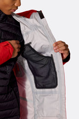 Rab Men's Firewall Guide Waterproof Jacket in Summit Red - second inner pocket detail