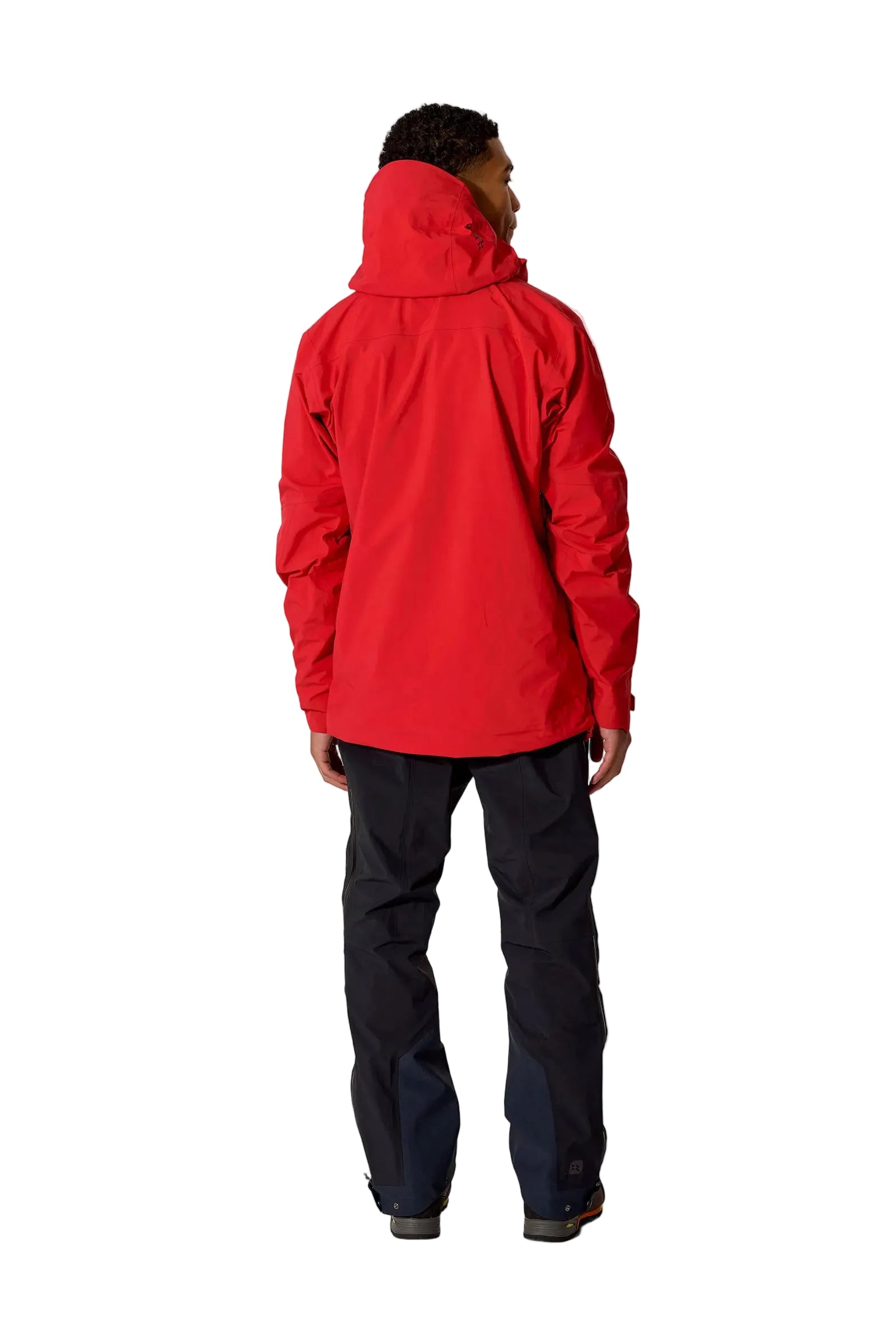Rab Men's Firewall Guide Waterproof Jacket in Summit Red - worn back