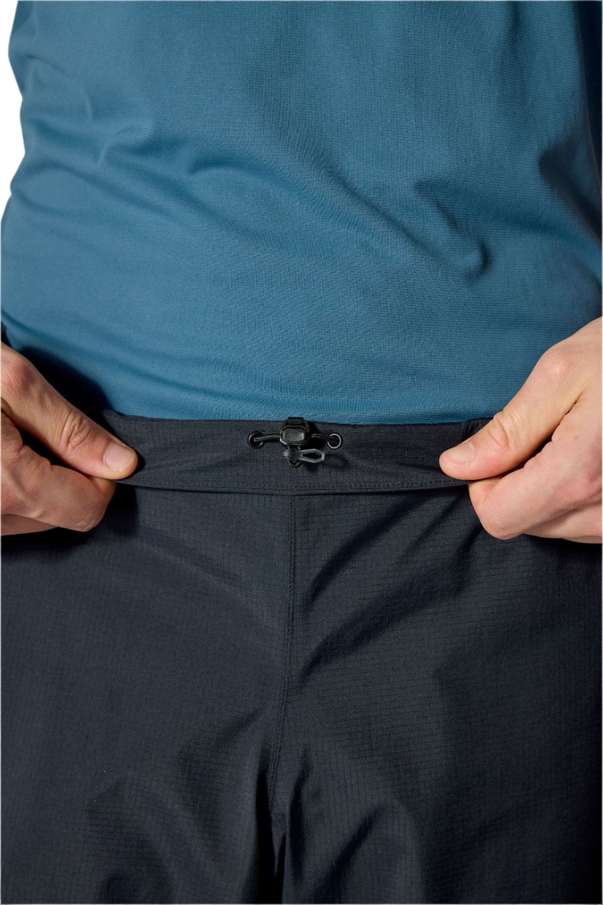 Rab Men's Firewall Mountain Waterproof Pants in Black - worn, front