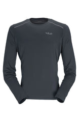 Rab Men's Force LS Tee in Beluga - front