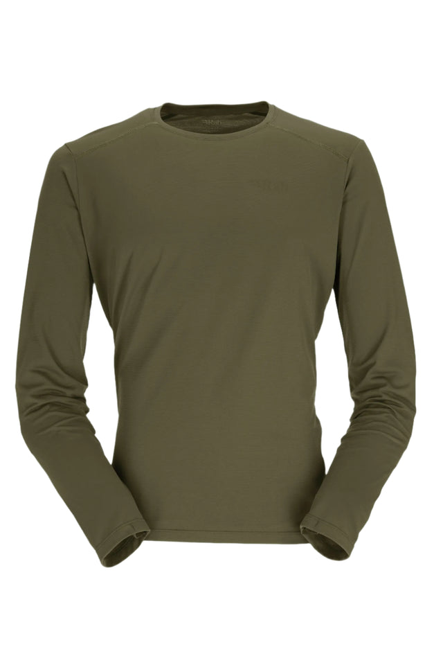Rab Men's Force LS Tee in Olive - front