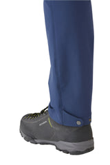 Rab Men's Incline AS Softshell Pants in Deep Ink (styling reference) - Hem Detail
