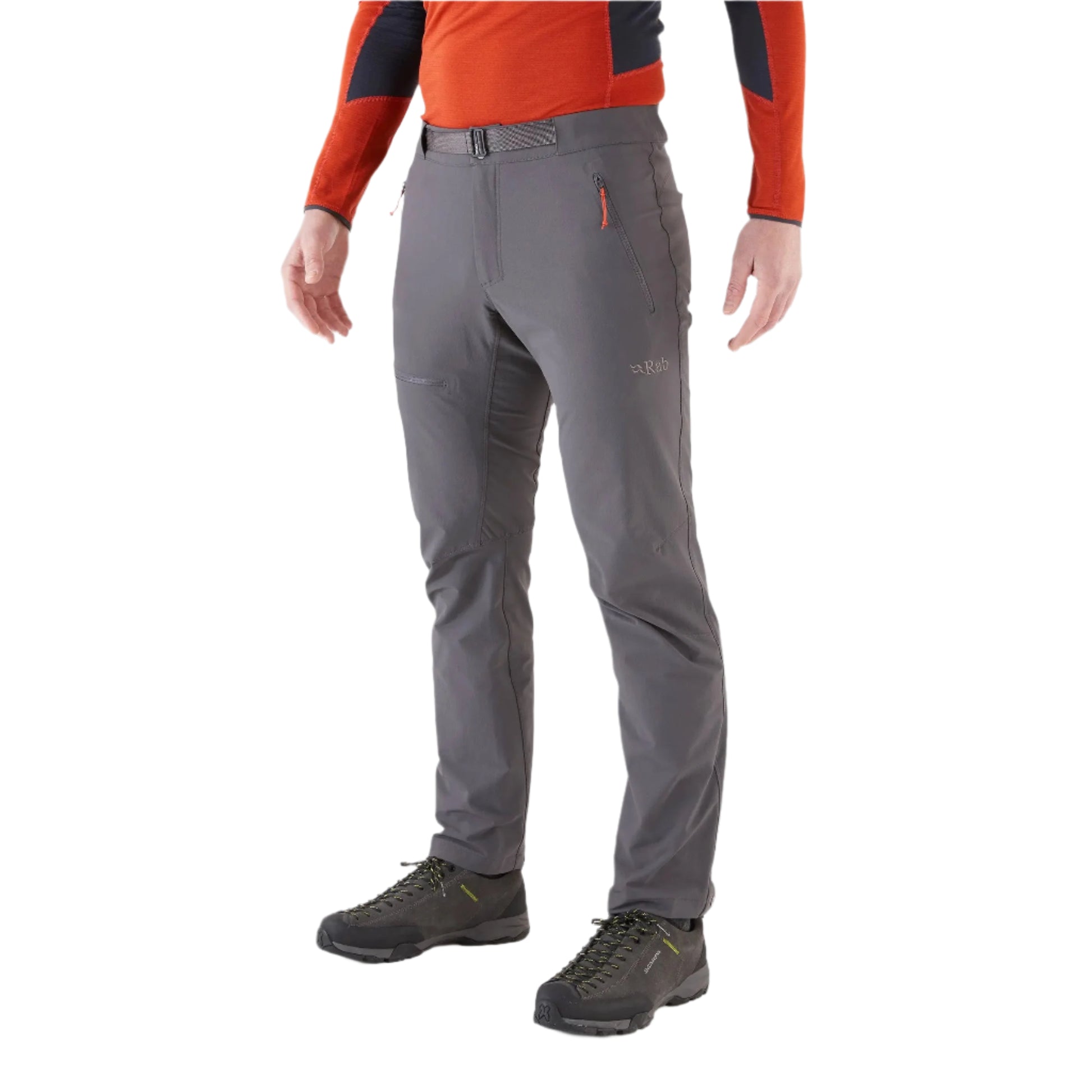 Rab Men's Incline AS Softshell Pants in Graphene - Worn