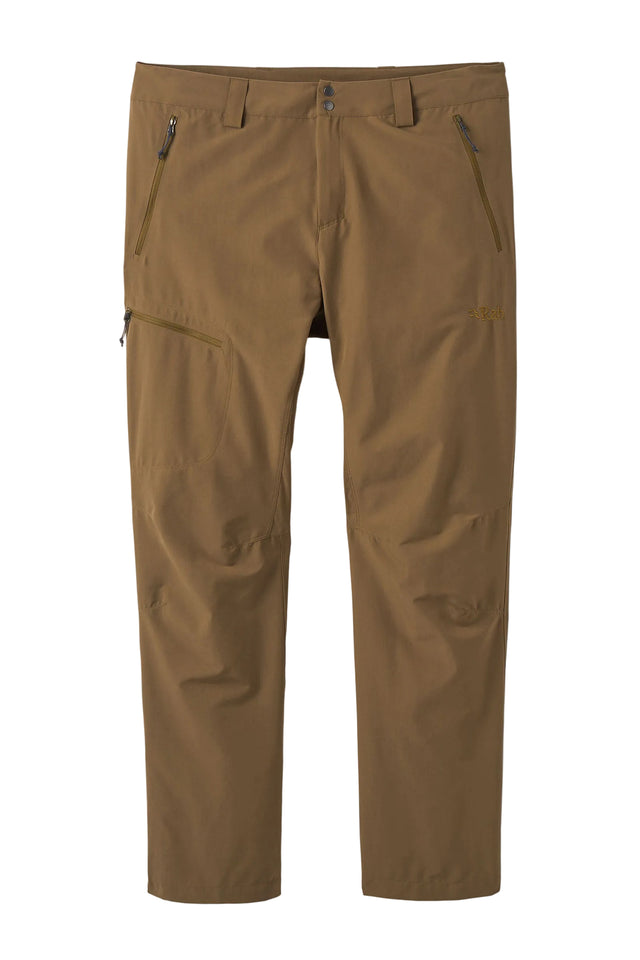 Rab Men's Incline Light Pants in Oak - flat lay