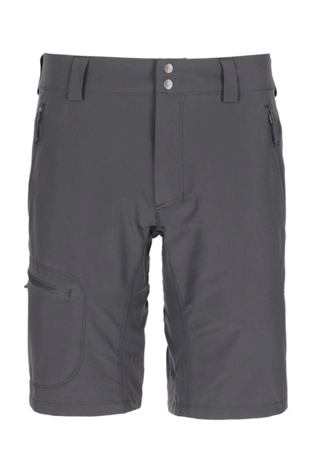 Rab Men's Incline Light Shorts in Anthracite - flat lay, front
