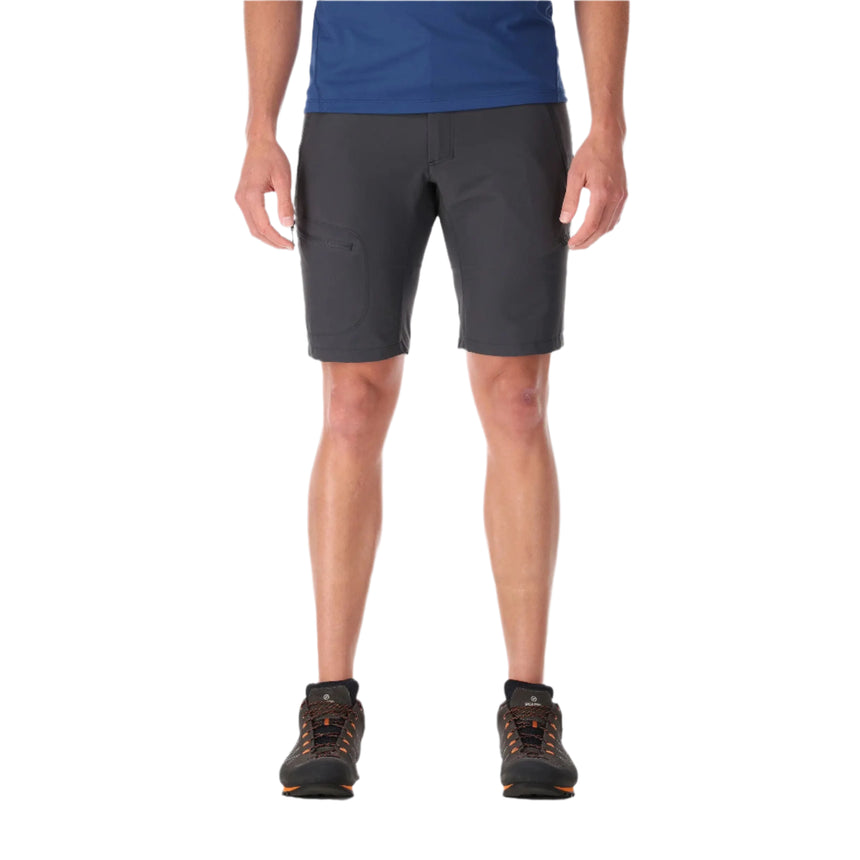 Rab Men's Incline Light Shorts in Anthracite - worn, front