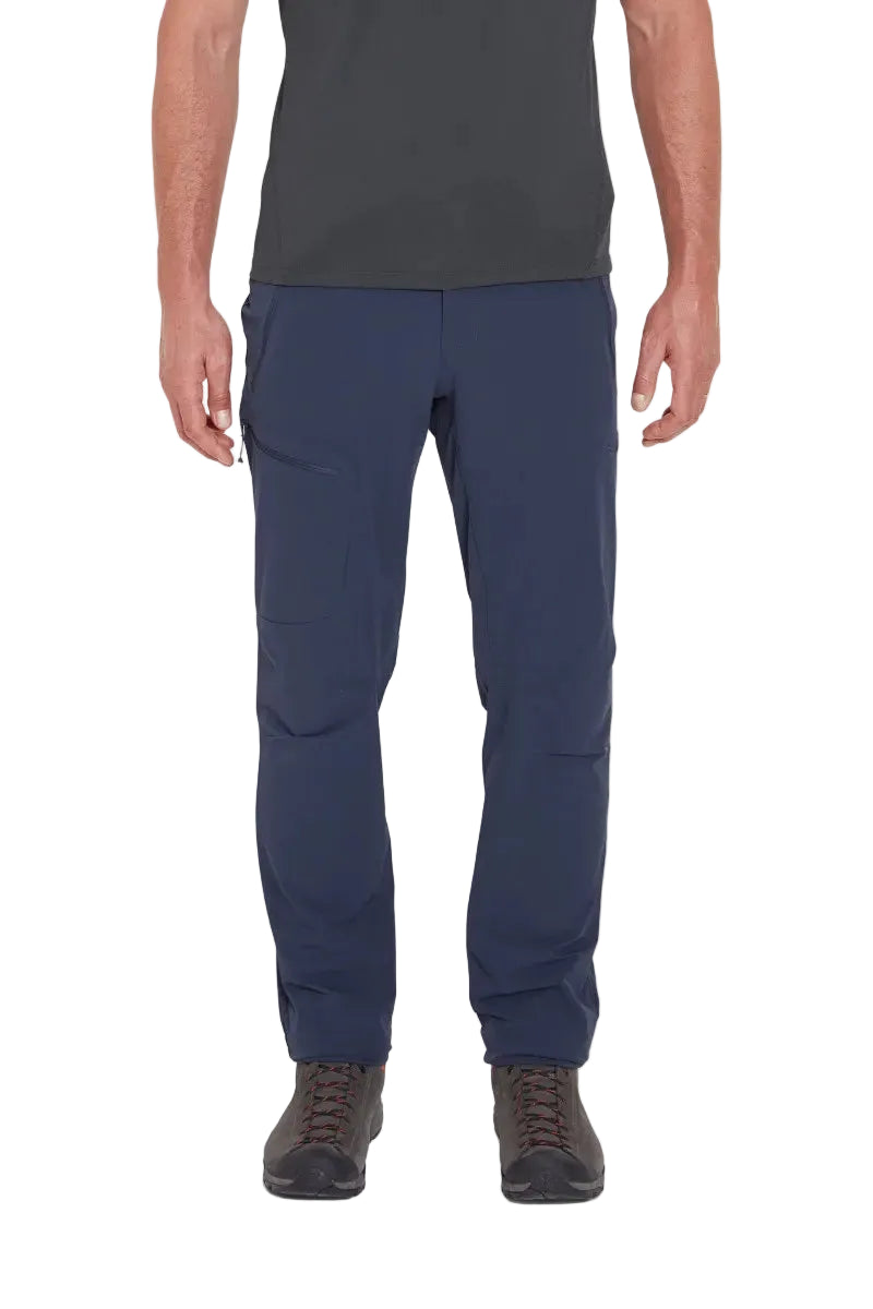 Rab Men's Incline Pants in Deep Ink (styling reference) - Worn, Front