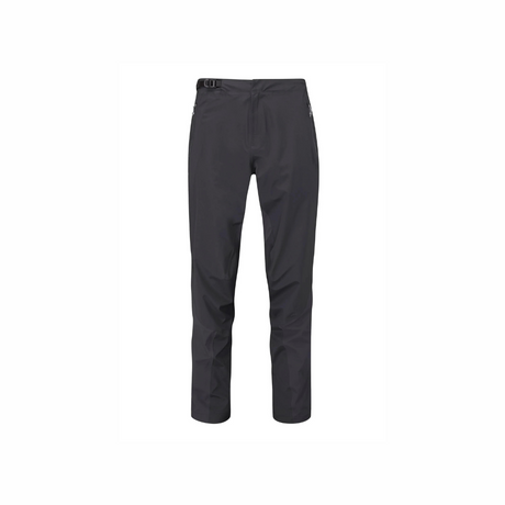 Rab Men's Kinetic Alpine 2.0 Waterproof Pants in Black - flat lay