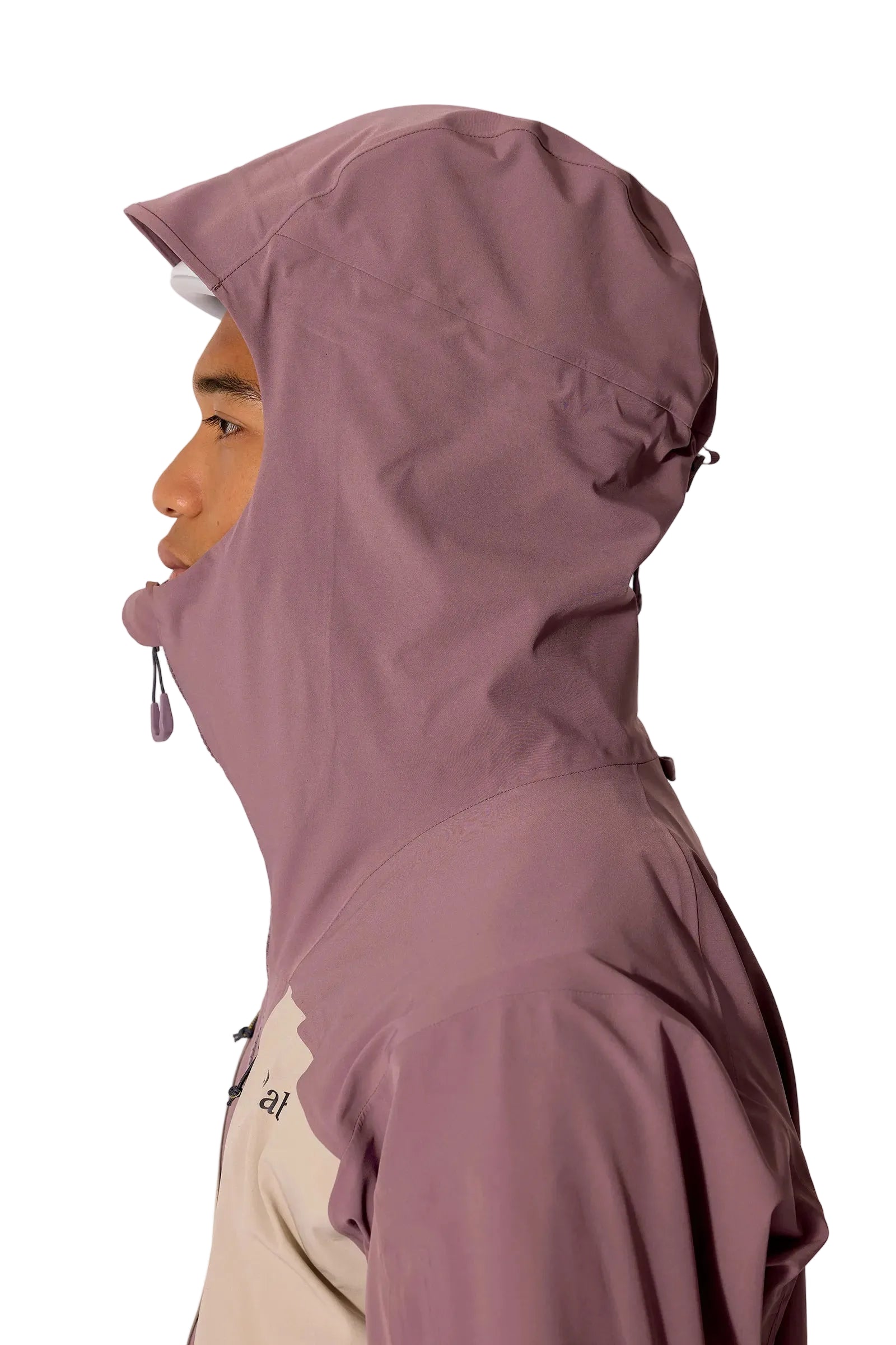 Rab Men’s Kinetic Alpine Stretch Jacket - hood detail, worn