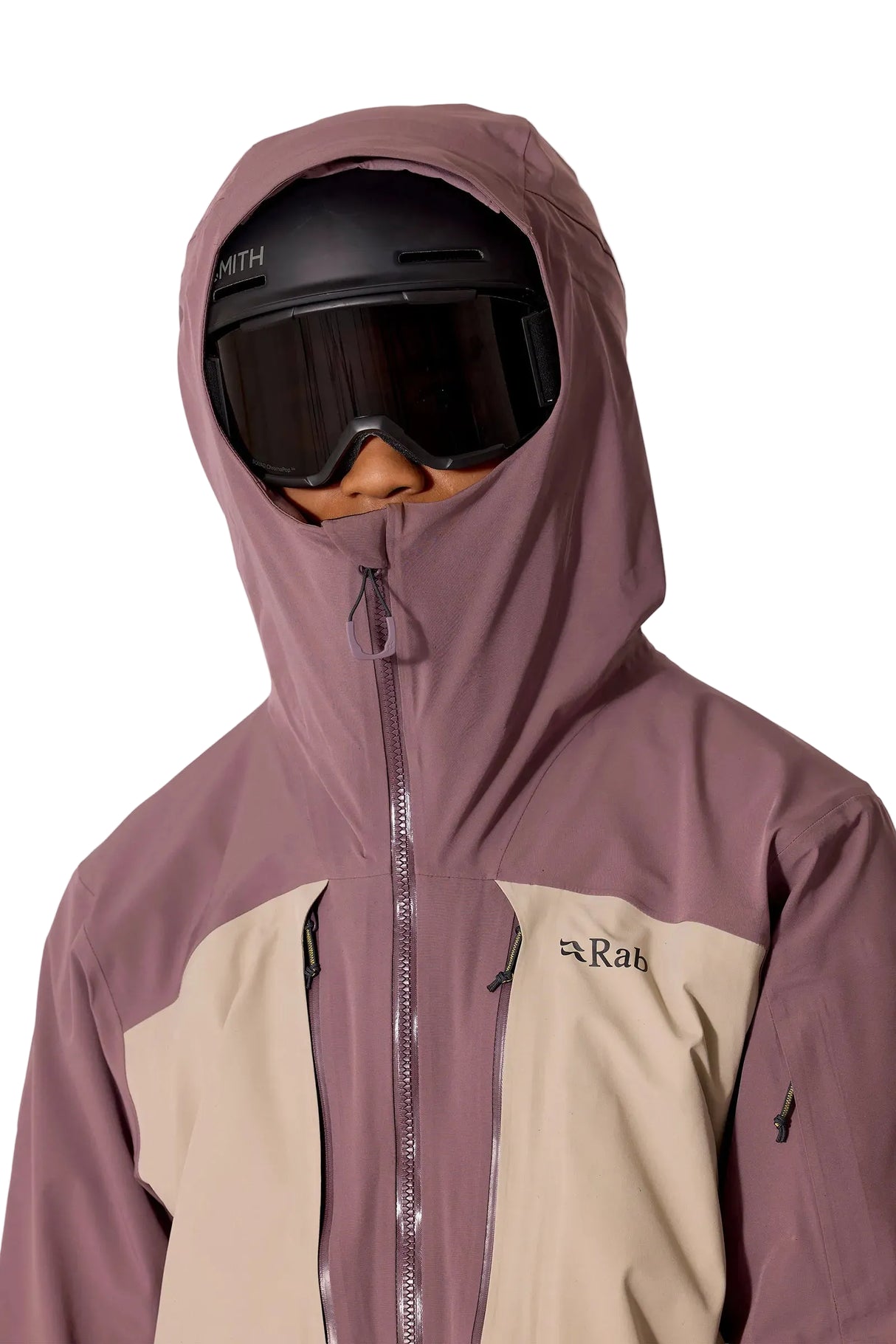 Rab Men’s Kinetic Alpine Stretch Jacket - hood and goggle compatibility detail