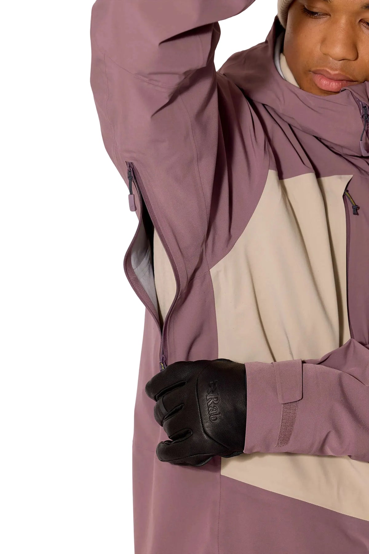 Rab Men’s Kinetic Alpine Stretch Jacket - pit zip detail, worn