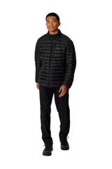 Rab Men's Microlight Down Jacket in Black - Worn, Full Length