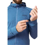 Rab Men's Nexus Hoody in Blue (styling reference) - Cuff Detail