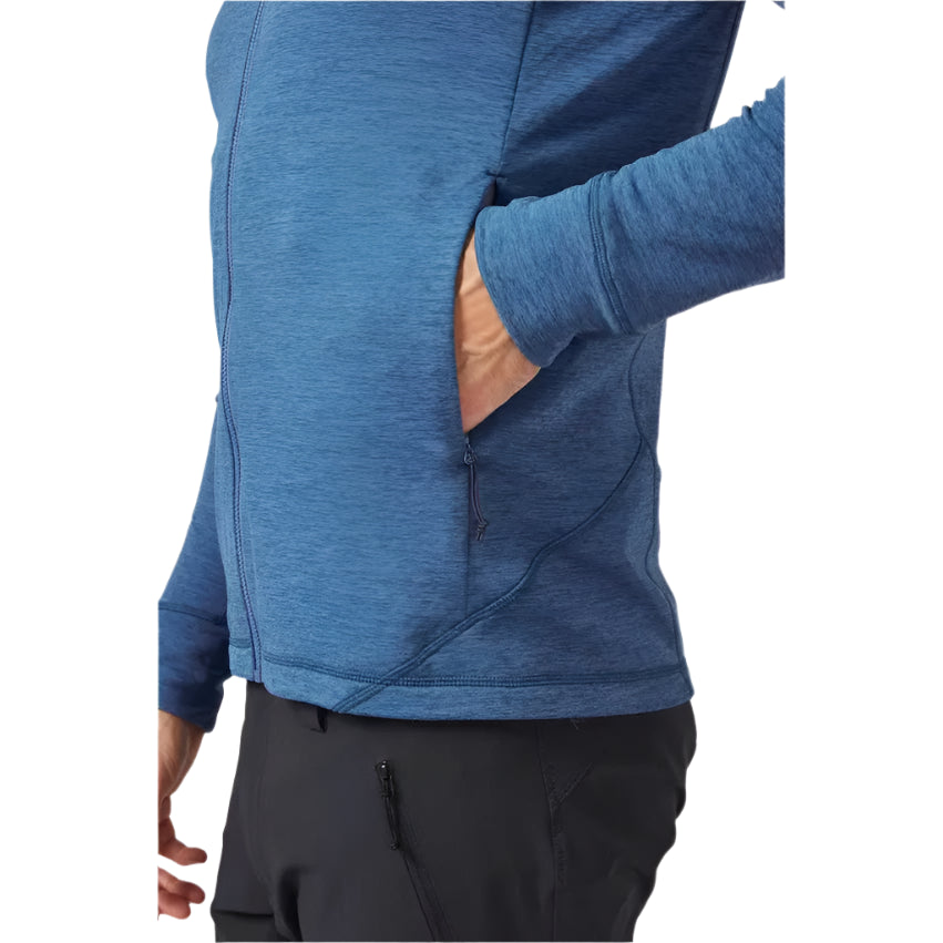 Rab Men's Nexus Hoody in Blue (styling reference) - Hand Pocket Detail