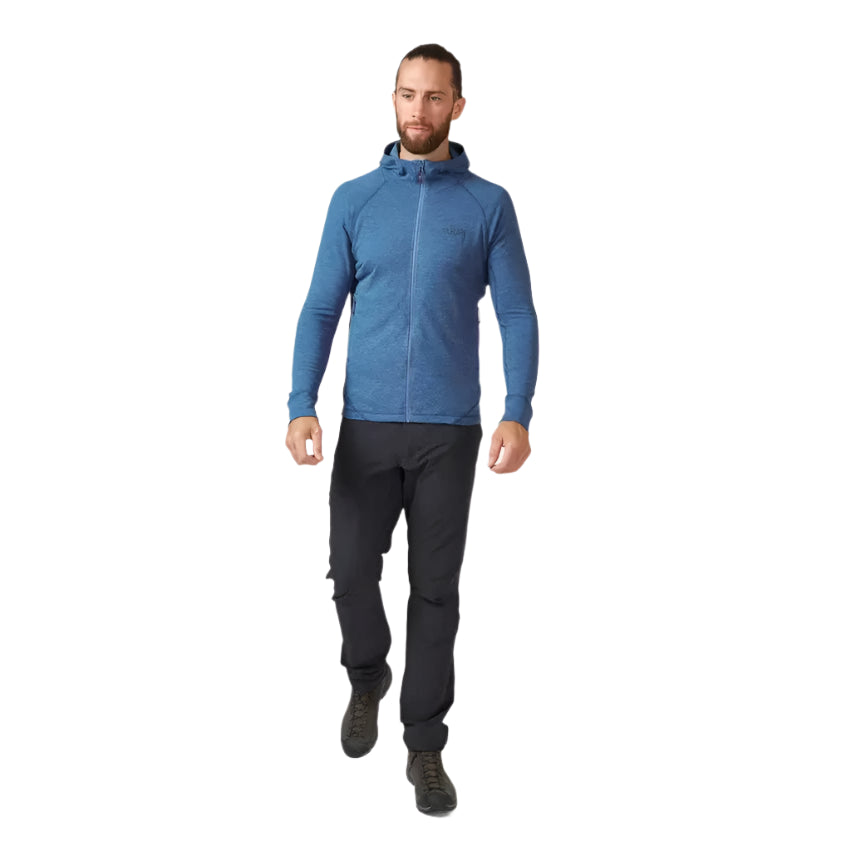 Rab Men's Nexus Hoody in Blue (styling reference) - Worn Front