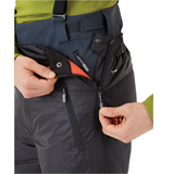 Rab Men's Photon Insulated Pants in Black, side vent zip detail
