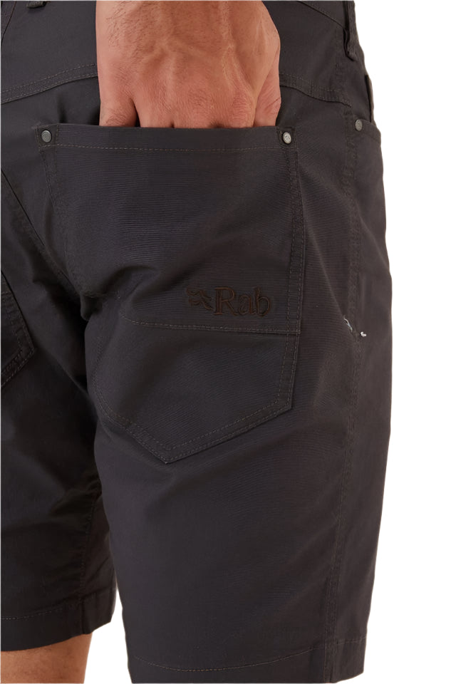 Rab Men's Radius Shorts in Black (styling reference) - Back