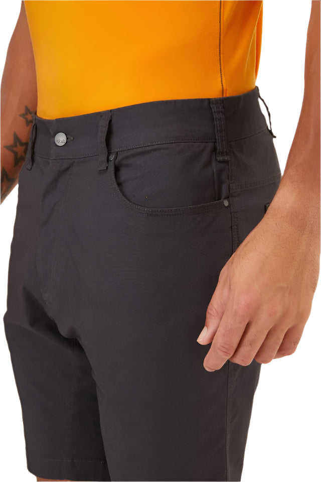 Rab Men's Radius Shorts in Black (styling reference) - Detail