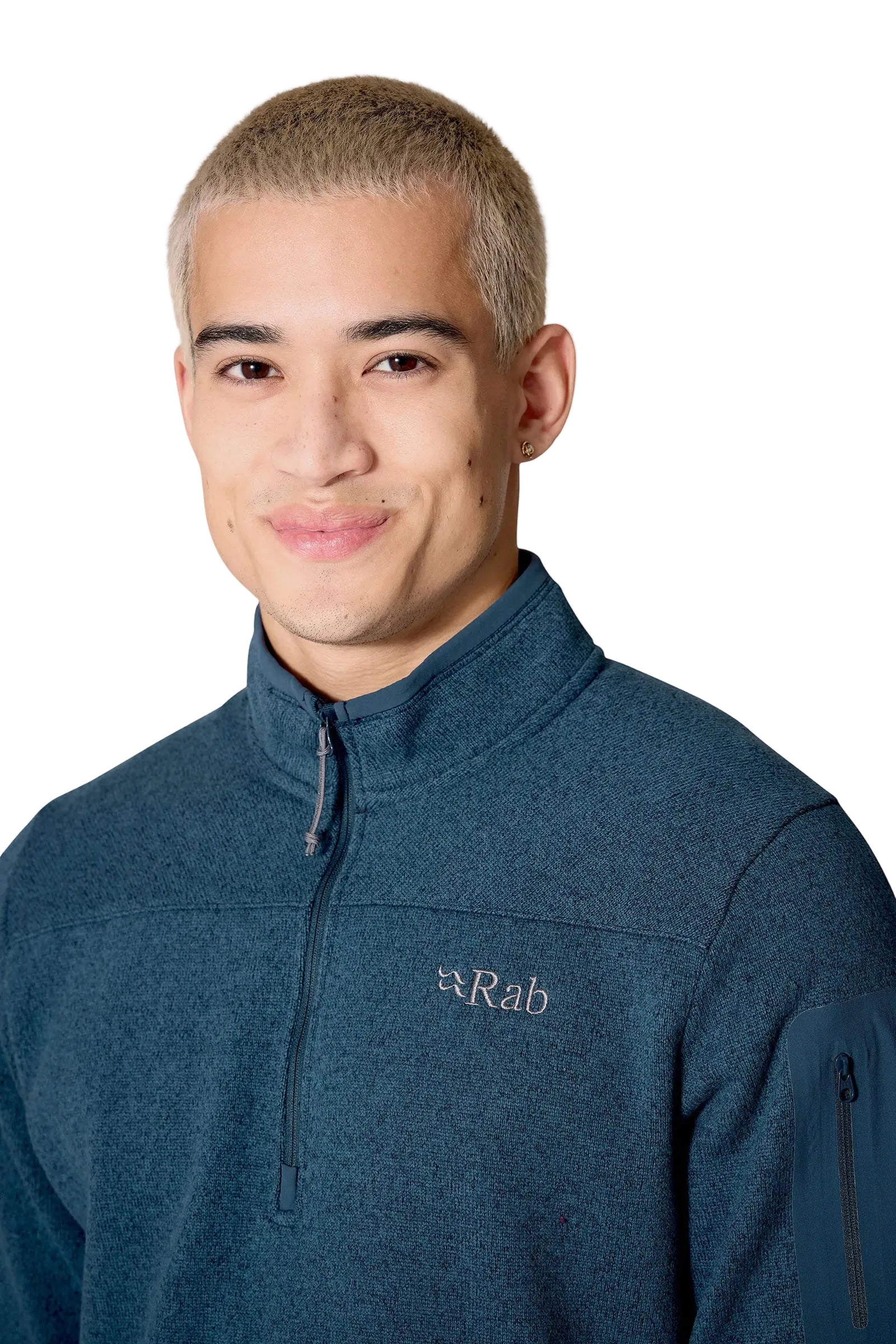 Rab Men's Ryvoan Pull-On in Tempest Blue - collar detail