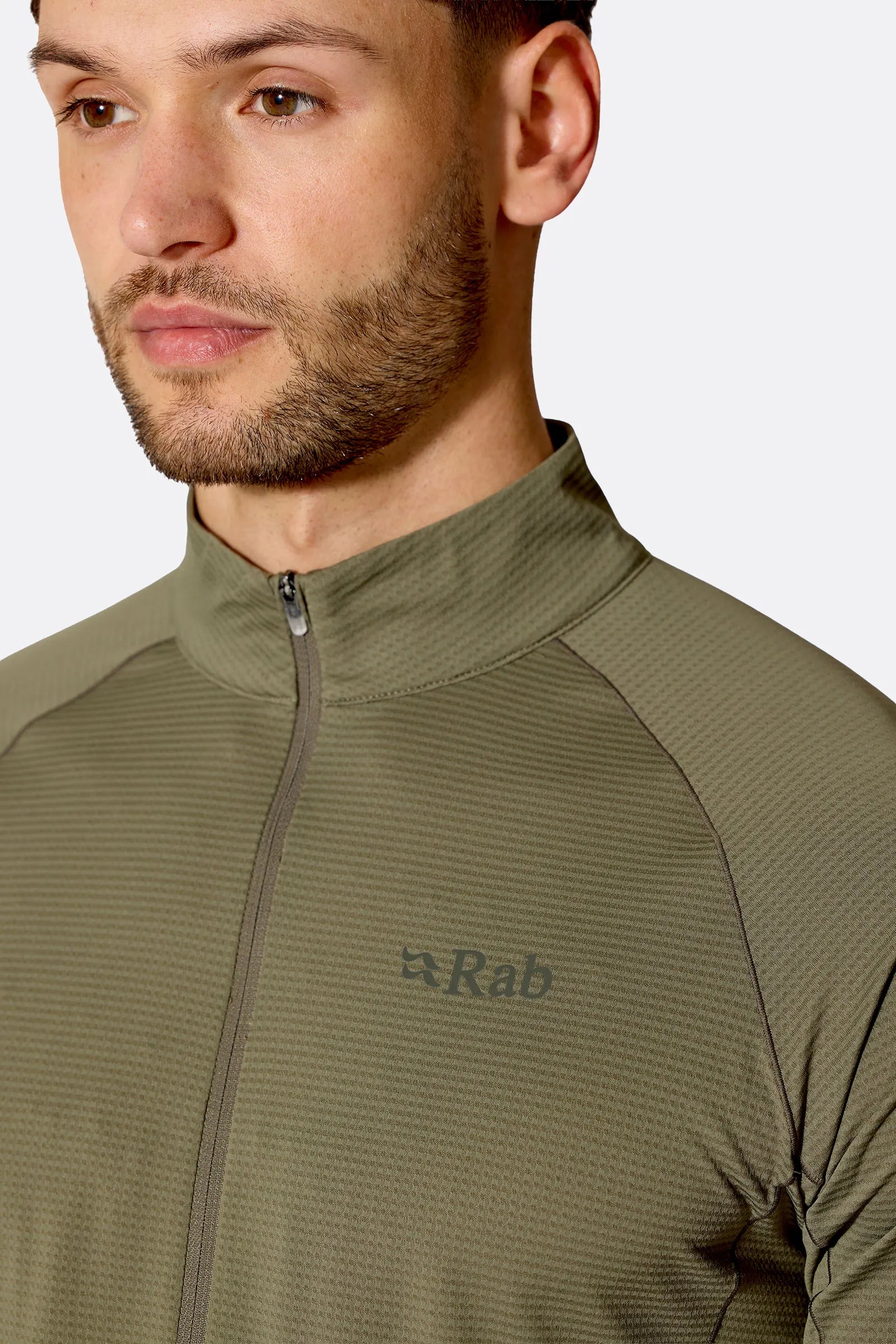 Rab Men's Sonic LS Zip - collar detail