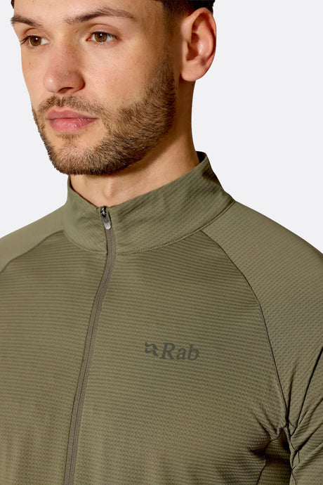 Rab Men's Sonic LS Zip - collar detail