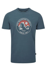Rab Men's Stance Alpine Peak Tee in Orion Blue - front