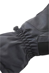 Rab Men's Storm Waterproof Gloves in Black - fabric texture detail, cuff drawcord